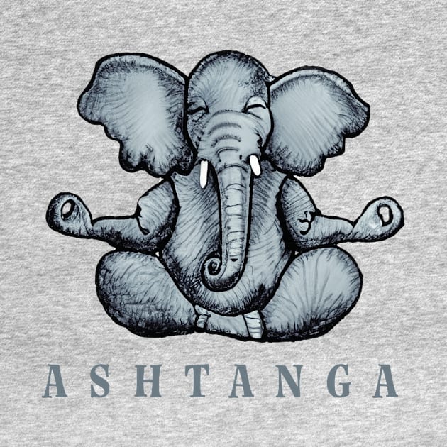 Ashtanga Yoga Elephant by TomiTee